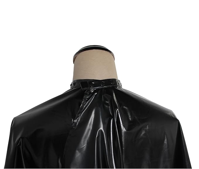 Professional Salon Cape Polyester Haircut Apron Shampoo & Chemical Resistant Haircut Cape,54”x62”,Black,C007013C-B