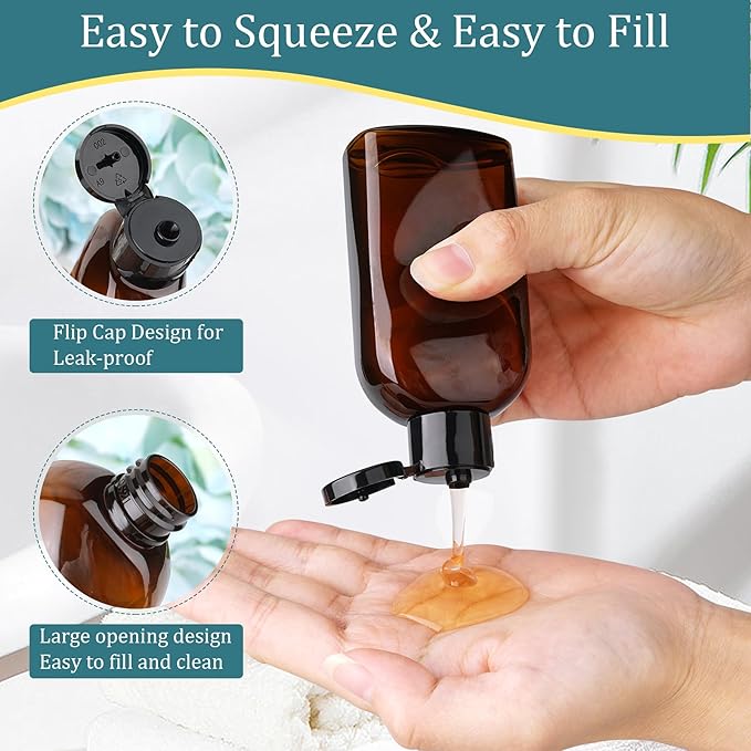 Cosywell Travel Bottles for Toiletries 9PCS Plastic Squeeze Bottles TSA Approved Travel Size Containers Leakproof Plastic Cream Jars Refillable Cream Lotion Travel Essential Toiletries