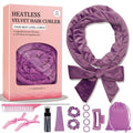 Heatless Curls Overnight Headband, 70'' No Heat Hair Curlers for Medium Long Hair, Purple