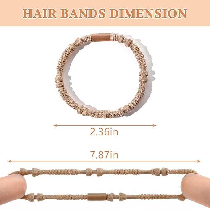 25 PCS Bohemian Hair Accessories: Lightweight Ponytail Holders in 5 Styles, 2.36" No Damage Hair Ties for Thick or Thin Hair