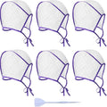 6 Pieces Highlighting Cap Hair Frosting Cap Highlight for Dye Color with Plastic Hooks Hair Coloring Salon Hairdressing Tool Kit Supplies(Purple)