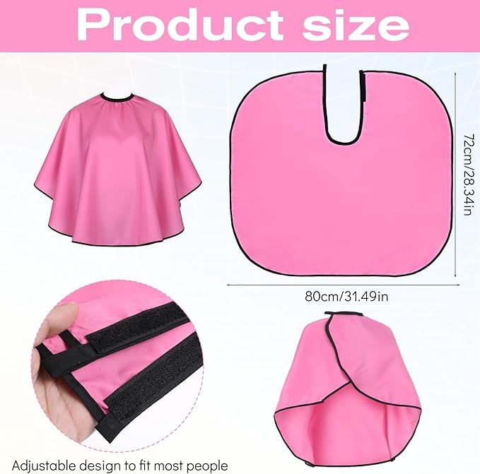 Short Makeup Cape Barber Bib Dye Cape Mini Haircut Capes for Women Men Professional Shampoo Capes for Artist Beauty Salon Artist Styling Hairdresser (Black)