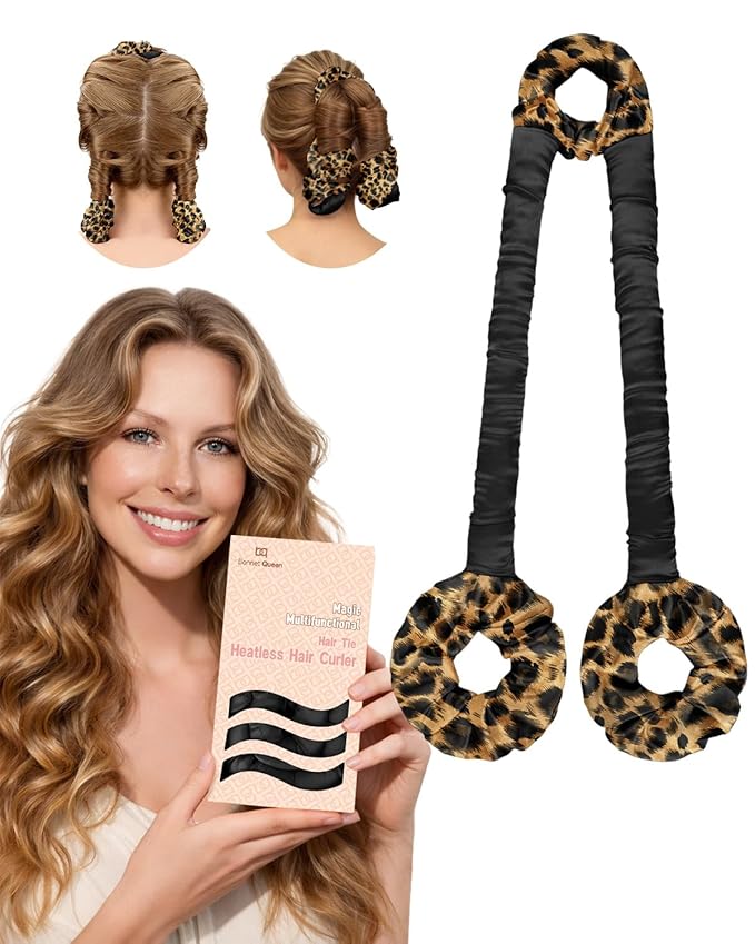 BONNET QUEEN Heatless Hair Curler for Heatless Curls Overnight, All-in-One Sleepy Tie Satin Curling Rod, Hair Curlers to Sleep In, Overnight Blowout Rods, Hair Rollers for Women Long Hair