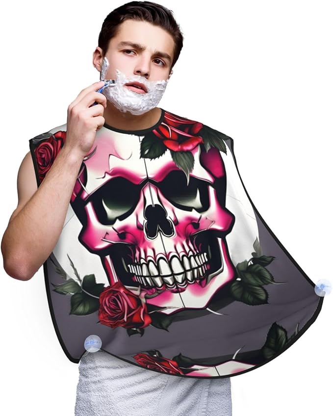 Tahiti Beach Print Beard Bib Shaving Apron, Beard Hair Trimming Cape Gift For Dad