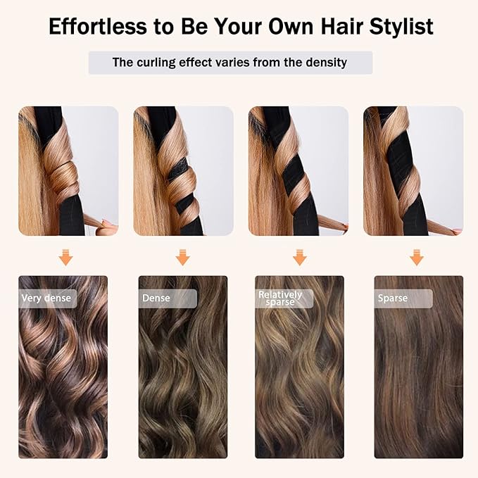 CORATED Heatless Curling Rod Headband, No Heat Curl Set with Hair Clips and Scrunchie, Silk Overnight Styling Kit for Long and Medium Curls