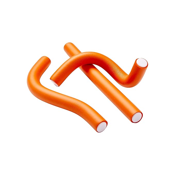Red by Kiss Flexi Rods 7", 5/8" Diameter - Heatless Hair Curler for 90S Glamorous Bouncy Curls Beach Waves, No Slips, Sleep Styler (6 PCS x 3 Packs)