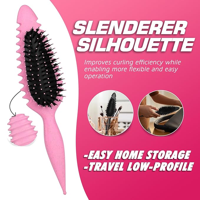 Candy Brush Curl Defining Hair Brush for Effortlessly Detangling Shaping and Styling Curls, Curl Brushes with EdgeLift for All Wet or Dry Hair Types for Women and Girl, Reduce Pulling and Frizzing