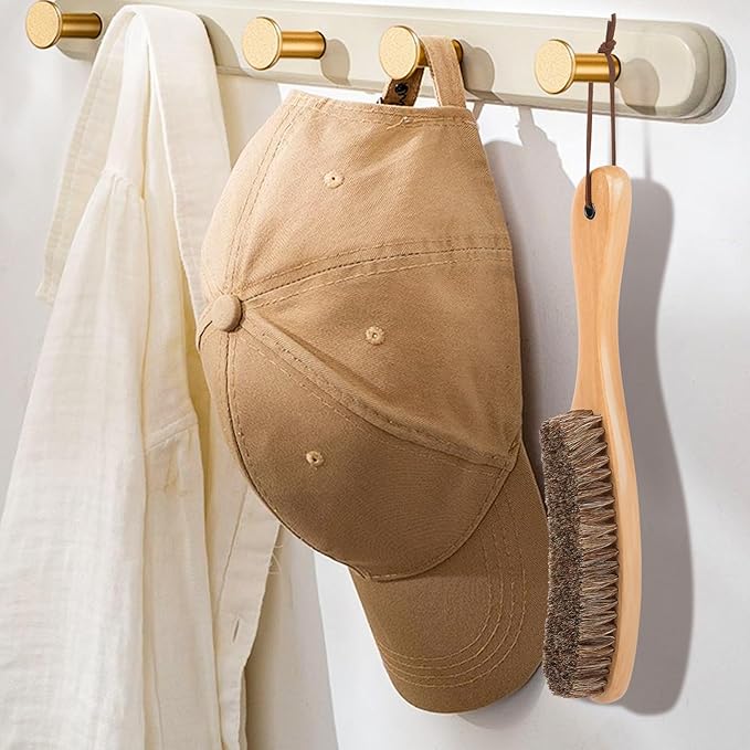 Horsehair Hat Brush, Felt Hat Cowboy Hat Brushes Cleaning Kit with Storage Bag, Lint Brush Remove Dust and Hair for Suede, Wool Coats, Suits, Clothes, Furniture, Baseball Caps
