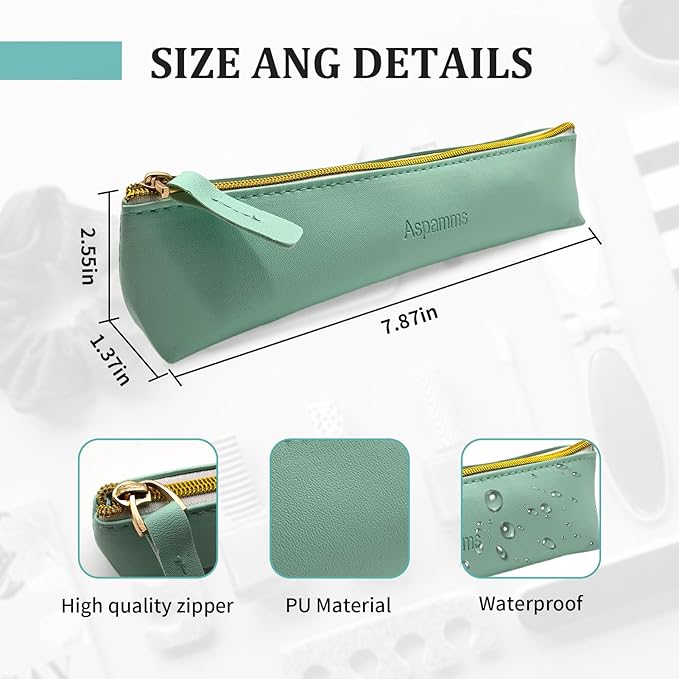 3PCS Small Makeup Bag for Purse, Mini Portable Cosmetic Bag for Women, Coin Purse Lipstick Cosmetic Accessories Leather Organizer, Small Travel Kit Storage Pouch