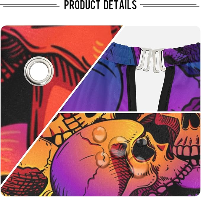 ALAZA Skull Pattern Barber Cape for Men Women, Waterproof Haircut Apron Beard Shaving Bib Hair Cutting Cloth 55 x 65 Inch