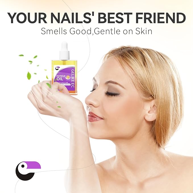 Cuticle Repair Oil for Damaged Nails - Gelike EC Honey Smells Nail Treatment for Growth and Strengthen - Growth Oil Quick Dry Nail Care Moisturize Weak Thin Salon and Home 15ML LARGE CAPACITY