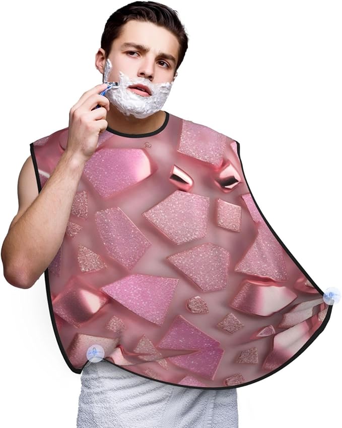 Rabbit Background Print Beard Bib Shaving Apron, Beard Hair Trimming Cape Gift For Dad