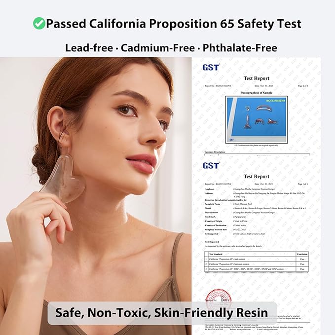 Gua Sha Tool for Face &Body,Gua Sha Sculpting Tool,Jawline Shaper Lymphatic Drainage Brush,Scalp Massage Tool&Head Scratcher,Face massagerProp 65 Tested