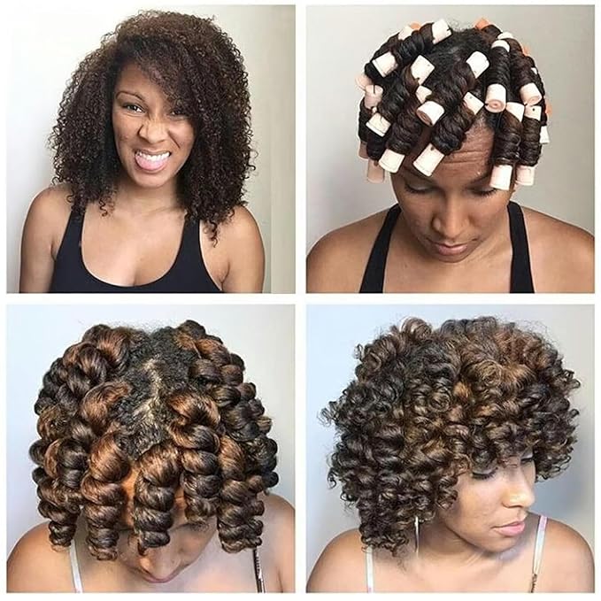 20Pcs Perm Rods Set for Natural, Long, and Short Hair - Plastic Cold Wave Rods for Women's Hair Curling and DIY Hairdressing(Beige)