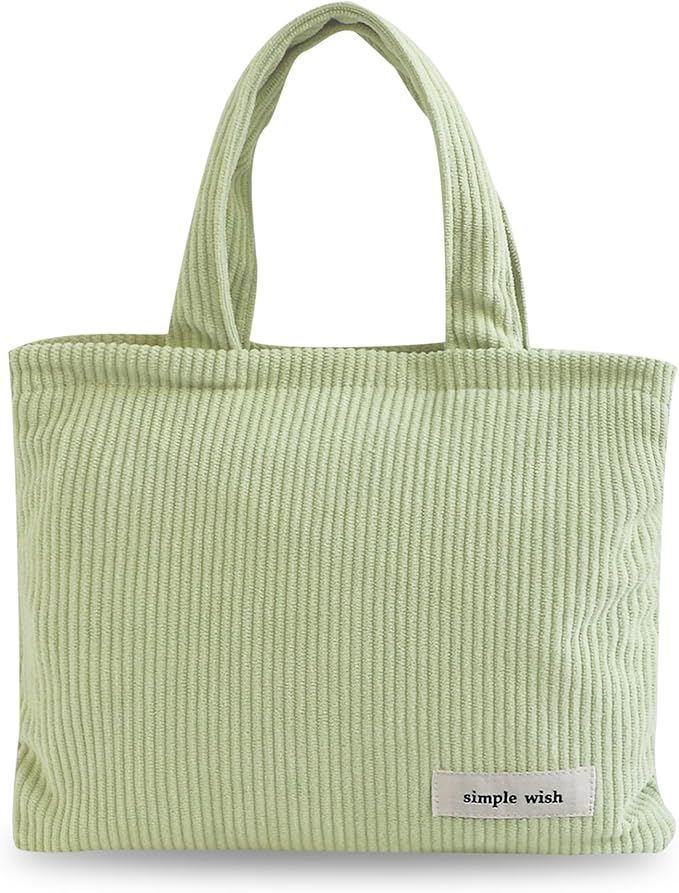 Wudygirl Makeup Bag Travel Cosmetic Bag for Women Small Makeup Pouch with Handle Zipper Cosmetic Pouch Handbag Aesthetic (Light Green)