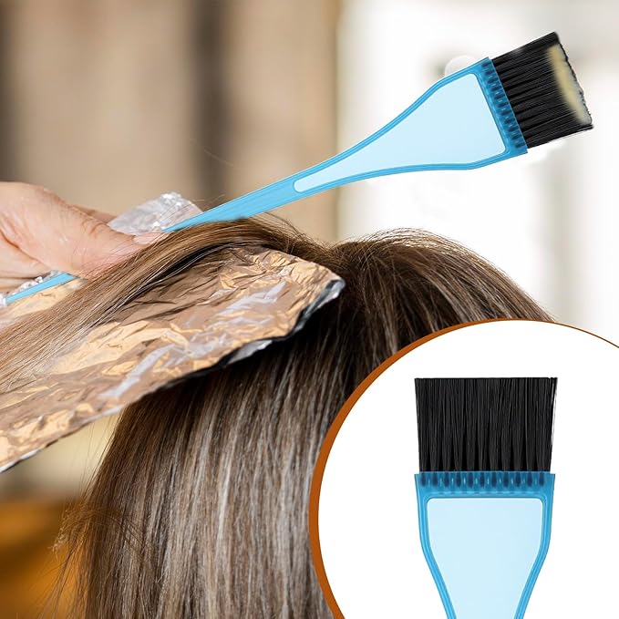 4 Piece Hair Color Applicator Brush Hair Dye Brush Set Reusable Color Tint Applicator Brushes Professional Hairs Stylist Supplies for Salon Home DIY Tools(Green, Blue)