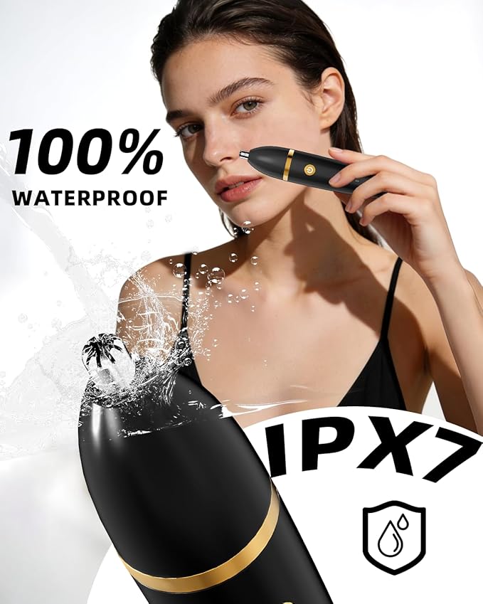 Ufree Bikini Trimmer Electric Razors for Women, Rechargeable Pubic Body Hair Trimmer Electric Shaver for Legs Body Hair, Bikini Shaver IPX7 Waterproof, Gifts for Women, Black