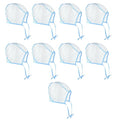9pcs Highlight Cap for Hair Coloring, Disposable Highlighting Caps for Dying Hair, Hair Dye Cap with Holes Salon DIY Hairdressing Kit(Blue)