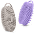 Silicone Body Scrubber – Silicone Loofah for Shower, Set of 2 Soft Dual-Sided Exfoliating Body Bath Shower Scrubber Loofah Brush Easy-to-Clean for Sensitive Kids Women Men All Kinds of Skin