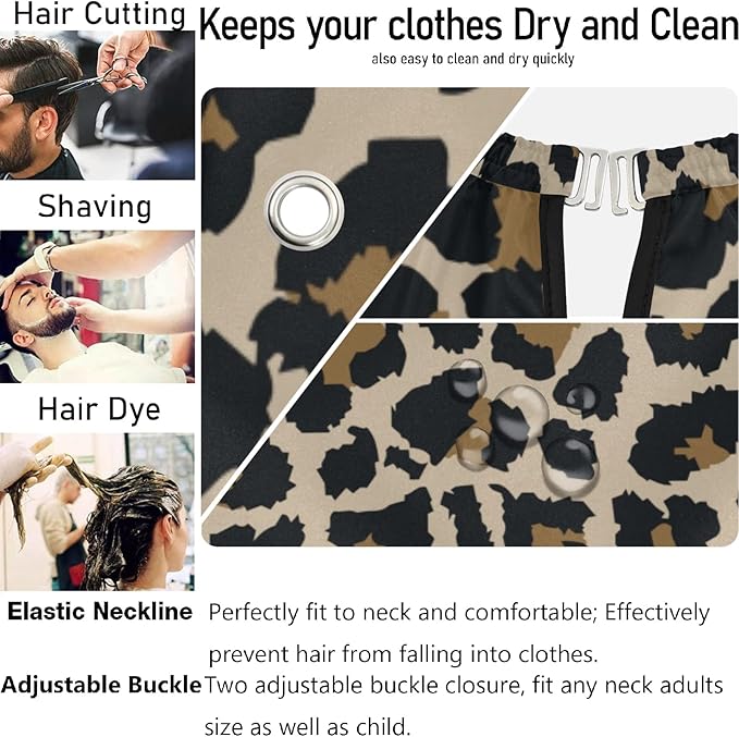visesunny Professional Barber Cape Polyester Hair Cutting Salon Cape Apron Anti-Static Beard Bib Grooming Apron