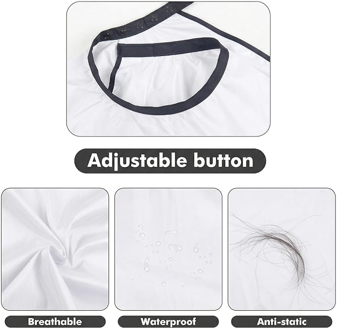 hair cutting cape set, salon barber cape with duster brush and disposable barber neck strip Salon Barber Cape for Men, Women