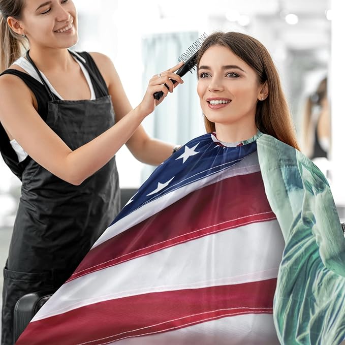 visesunny Professional Barber Cape Polyester Hair Cutting Salon Cape Apron Anti-Static Beard Bib Grooming Apron
