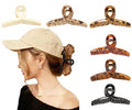 Auseibeely 6 Pcs Medium Tortoise Shell Claw Clip - 4.3 Inch Hair Clips for Women and Girls, Non-slip Hat Claw Clips for Thin/Medium Hair, Banana Jaw Clips Hair Accessories for Gift