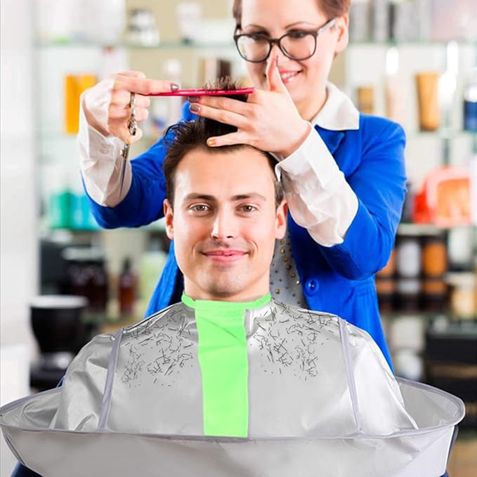 Hair Cutting Capes Umbrella for Adults, Barber Cape Cloak Cape for Home and Salon Use, Keep Hair Off Clothes and Floor