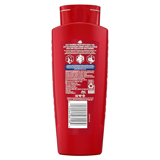 Old Spice Body Wash + Antiperspirant Deodorant Bundle Pack, Superman Man of Tomorrow, 24/7 Freshness, Smell Like a Hero, Bright Citrus + Cosmos Lasting Scent, 24 oz & 2.6 oz (Pack of 2)