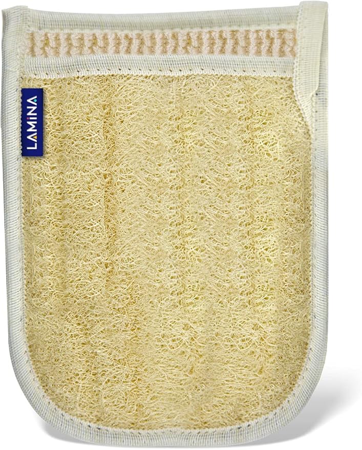 Veteran Textile%100 Natural-Organic, Loofah Sponge, Body Scrubber, Back Washer, Back Strap, Shower Bathing with The Loofah beds, All-Round Cleaning, Body Care [ Lamina ] (Double-Sided Bath Mitt)