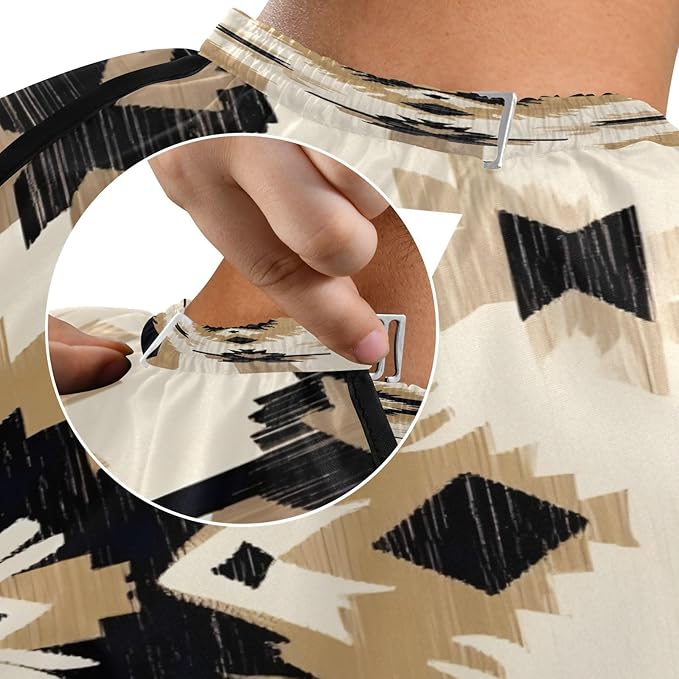 Native American Tapestry Patterans Barber Cape Waterproof Polyester Hair Cutting Salon Cape Adjustable Neckline Hair Hair Cutting Beard Hairdressing Cape Accessories 55×64 Inch