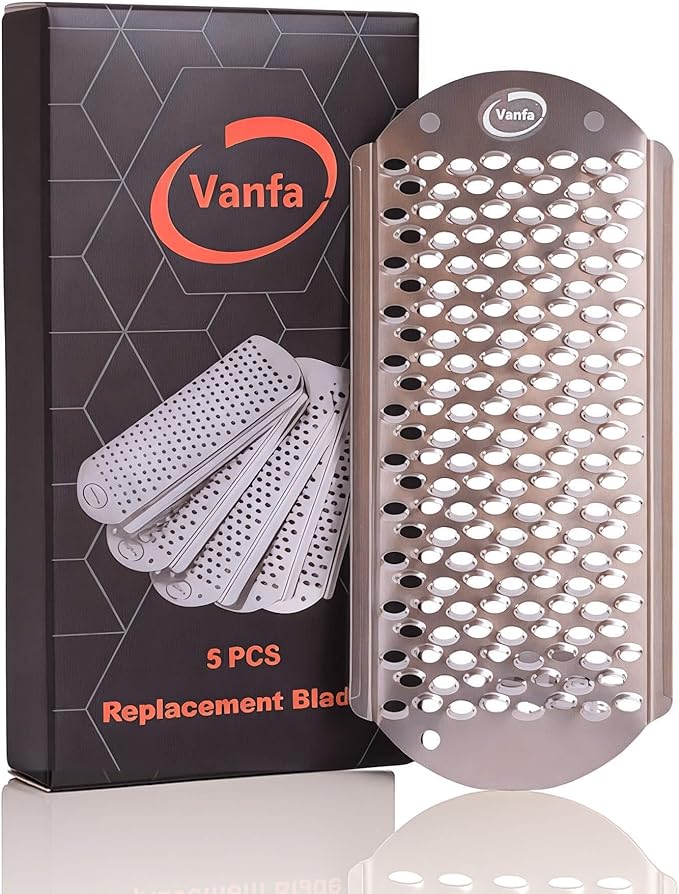 Vanfa Replacement Blades #79018 for Pedicure Foot File Scrubber Callus Remover (Pack of 5)