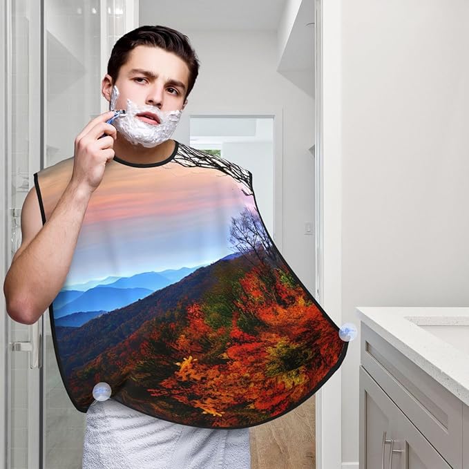 Three Dachshunds Print Beard Bib Shaving Apron, Beard Hair Trimming Cape Gift For Dad
