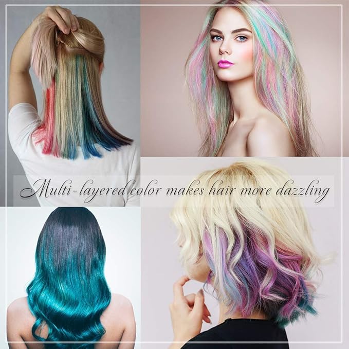 10 Color Temporary Bright Hair Chalk Comb Set - 8 9 10 11 12 year old girl Birthday Gifts Halloween Costume Cosplay Party Favors for Girls Boys Adults