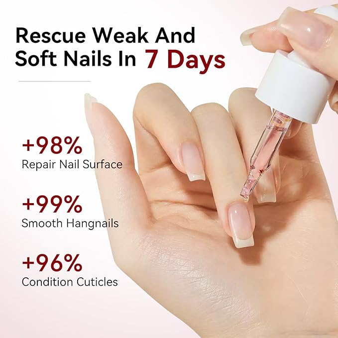 Born Pretty Cuticle Oil for Nails 20ML Cuticle Nail Oil Infused with Real Flowers,Repairs Cuticles Overnight,Moisturizes and Strengthens Nails and Cuticles,Fast Soothing Deep Nourishment