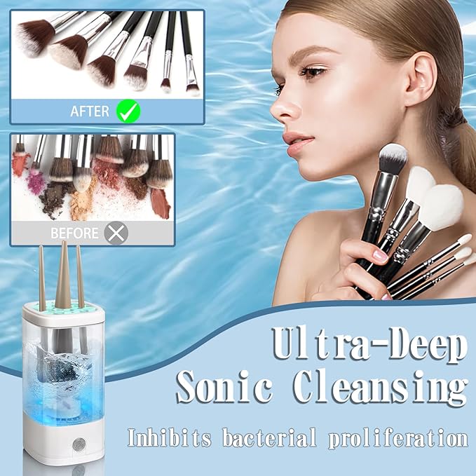 Electric Makeup Brush Cleaner, Automatic Makeup Brush Cleaning Machine, Ultimate Efficient, For All Size Makeup Brush