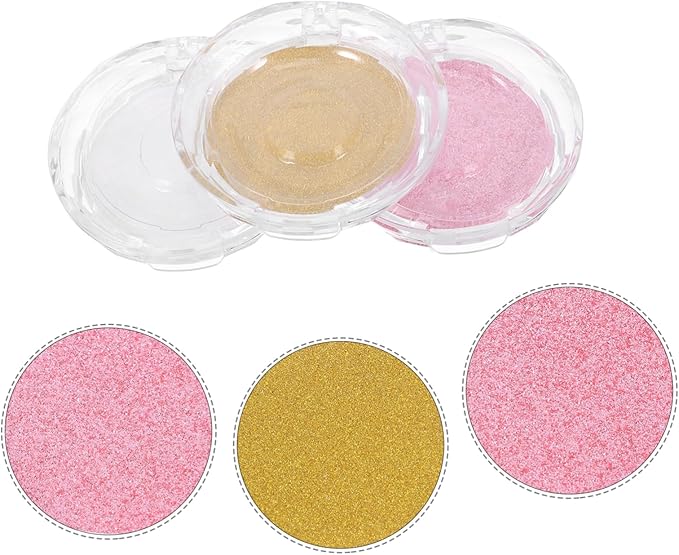 FRCOLOR 3 Pcs Eyelash Storage Boxes with Crystal Glitter Base Cards Portable False Eyelash Cases for Travel and Makeup Organization for Clean and Safe Storage