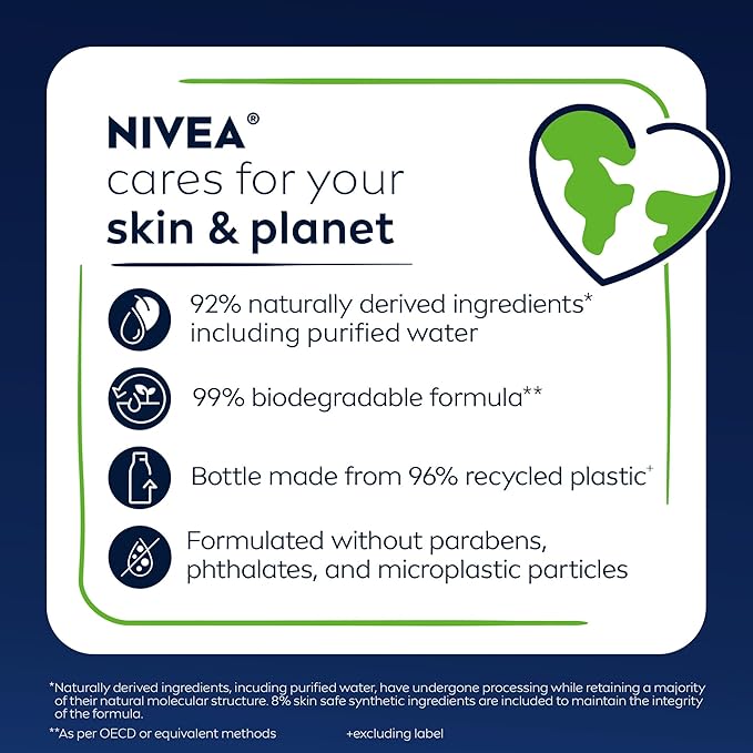 NIVEA MEN Deep Clean Rock Salts Body Wash with Scrub Particles and Natural Rock Salt,Exfoliating Body Wash for Men,Cleanses Without Drying Skin,16.9 Fl Oz Bottle,(Pack of 6)