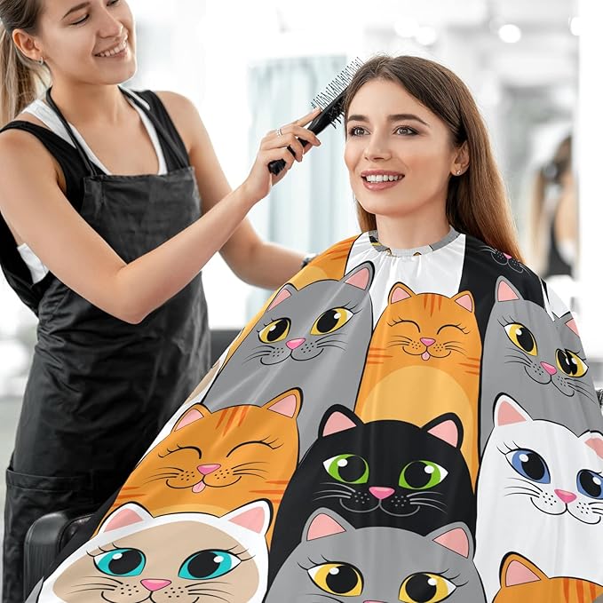 visesunny Professional Barber Cape Polyester Hair Cutting Salon Cape Apron Anti-Static Beard Bib