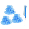 ZMD 18Pcs Self Grip Small Hair Curlers Rollers, Plastic Hair Curlers Heatless Salon Hairdressing Curlers DIY Curly Hair-Accessories for Women Girls Short Medium Thick Hair (0.8 x 2.4 Inch)