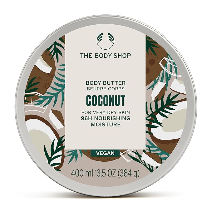 The Body Shop Coconut Body Butter – Nourishing & Moisturizing Skincare for Very Dry Skin – Vegan – 13.5 oz