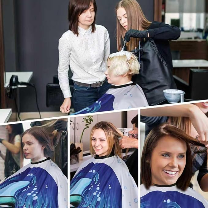 Professional Hair Cutting Cape(2 Pack), Salon Barber Cape with Adjustable Snap Closure