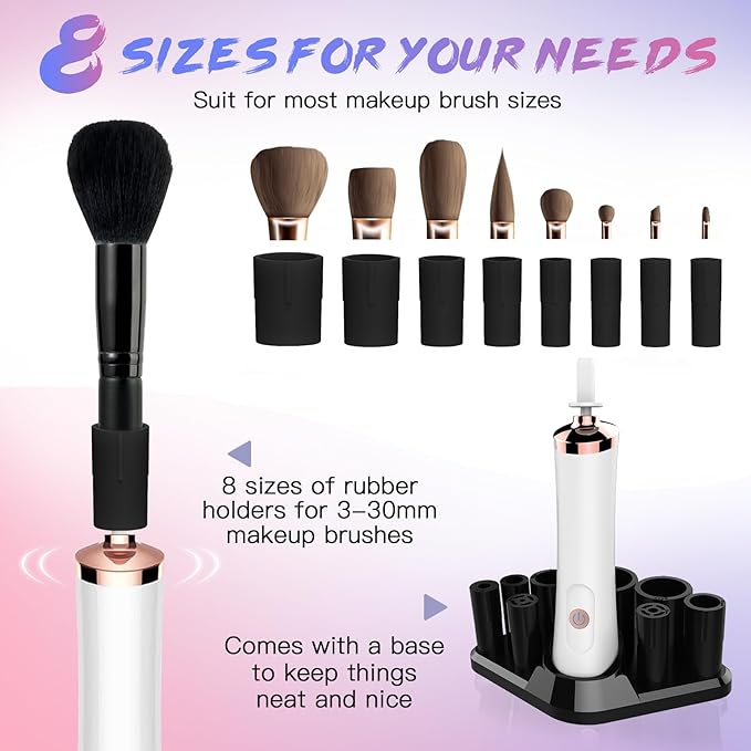 Electric Makeup Brush Cleaner Machine - Makeup Brush Cleaner for Brushes Wash and Dry Quickly -Perfect for Daily Makeup or Frequently Used Makeup Brushes