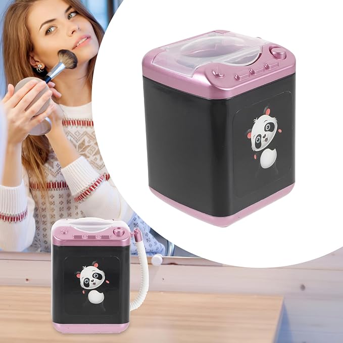 Beaupretty Electric Makeup Brush Cleaner Machine Mini Automatic Washer for Makeup Brushes and Sponges Fast Cleaning Portable 4.25X3.14X2.99In