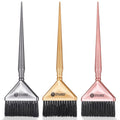 3Pcs Gold Hair Color Brush Color Applicator Brush Hair Coloring Brushes Salon Applicator Tint Brushes for Hairs Dye Professional Stylist Hairs Coloring Tool for Salon Home, Silver, Rose Gold