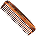 Kent 93T Wide Tooth Men's Comb, for Mustache and Beard ideal for Facial Hair, Small Pocket Sized Travel Detangler Comb, Saw-Cut Hand polished Made in England