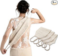 Natural Sisal & Ramie Exfoliating Body Scrubber for Shower with Handle（3 pcs） - Deep Cleanse Back Scrubber, Scrub Spa Tool for Glowing Skin & Whole Body Care (3pcs)