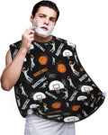 Beard Trimming Catcher Apron, Waterproof Non-Stick Grooming Bib for Shaving, Ideal for Men Dad Father’s Day, Game Sports Basketball Print Shave Bib