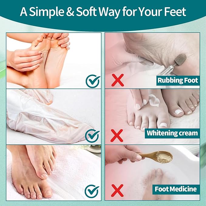 5 Pack Moisturizing Foot Mask,Hydrating Foot Masks for Dry Cracked Feet,Moisturizing Socks Dry Skin Moisturizer for Soft and Smooth Touch Feet,Foot Care Spa Gifts for Women Men Easter Basket Stuffers