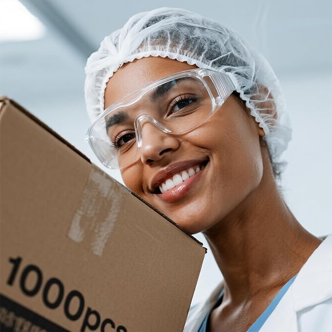 Disposable Bouffant Caps, 21inches Hair Net, Elastic Dust Cap for Food Service, Sleeping Head Cover